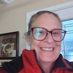 theresamorwood - Clear Red & Clear Brown - square - plastic