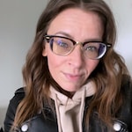 Cassandra G. - Gold Tortoise - browline - acetate-metal