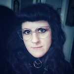 veronique P. - Clear Purple & Gold - horn - acetate-metal