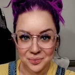 Jess N. - Gray Clear - round - acetate