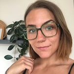 Sara V. - Clear Green - square - acetate