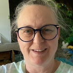 Deborah F. - Blue Gold - round - acetate