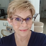 Kristina S. - Gray Striped - square - acetate