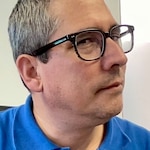 Victor P. - Striped Blue - rectangle - acetate