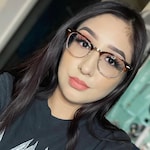 Liz R. - Gold Tortoise - browline - acetate-metal