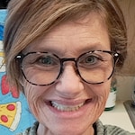 Vonda J. - Black Floral - round - plastic