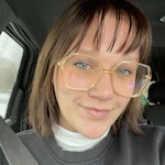 Matilda M. - Clear Yellow - geometric - acetate