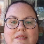 Jessica  R. - Black Floral - round - plastic