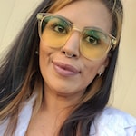 April M C. - Clear Melon - round - acetate