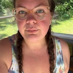 Nicole M. - Clear Melon - horn - acetate-metal