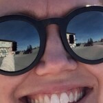 Rachel G. - Matte Coffee - round - plastic