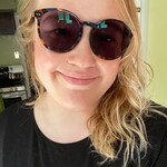 Kaitlin C. - Blue Floral - round - acetate