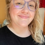 Kaitlin C. - Clear Blue Purple - horn - acetate