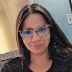 Brittany  K. - Navy - horn - acetate