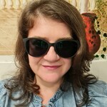 Aldona K. -  Black  - horn - acetate