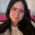 Natalie E. - Gradient Red - aviator - metal