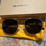 Karla P. - Golden - aviator - metal