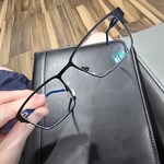 Michael K. - Matte Black Blue - rectangle - metal