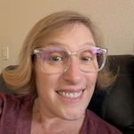 julie K. - Clear - square - plastic
