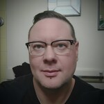 Abel R. - Black Gold - browline - plastic