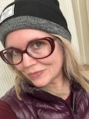 April G. - Burgundy - oval - acetate