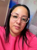 Christina N. - Transparent Pink Clear Gradient - horn - acetate