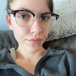 Faith K. - Floral - browline - plastic-metal