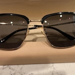GLORIA A. - Black Gold - browline - acetate