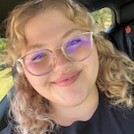 Kayla H. - Clear Purple Gold - square - acetate