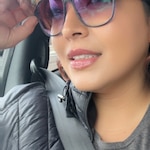 Yuliana C. - Shiny Crystal Navy - aviator - acetate