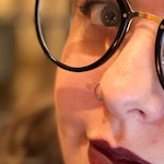 Samantha H. - Black - horn - acetate-metal