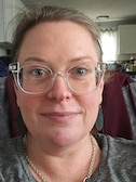 sharon A. - Clear - square - acetate