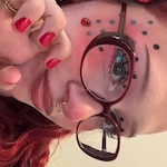 Rachel M. - Burgundy - oval - acetate