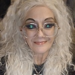Melinda A - Golden - square - metal