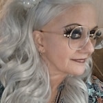 Melinda A - Golden - square - metal