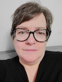 Kristina W. - Gray Floral - horn - acetate