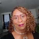 Eunice J. - Gradient Red - aviator - metal