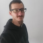 Matthew C. - Matte Gray - rectangle - plastic