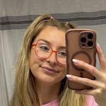 Haylee W. - Pink Orange - horn - plastic