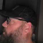 Chris L. - Matte Black - rectangle - plastic