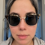 Laura W. - Ivory Tortoise - browline - acetate