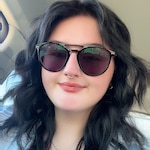 Holly S. - Black - aviator - plastic