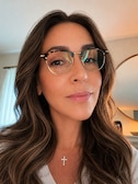 Nicole T. - Tortoise Golden - browline - acetate-metal