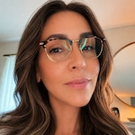 Nicole T. - Tortoise Golden - browline - acetate-metal