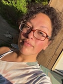 Katie Y. - Striped Brown - rectangle - acetate