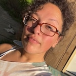 Katie Y. - Striped Brown - rectangle - acetate