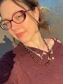 Hannah F. - Burgundy - oval - acetate