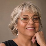 Blanche G. - Gold Transparent - browline - acetate-metal