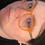 Callie D. - Orange - square - acetate-metal