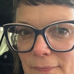 Tami - Navy - horn - acetate